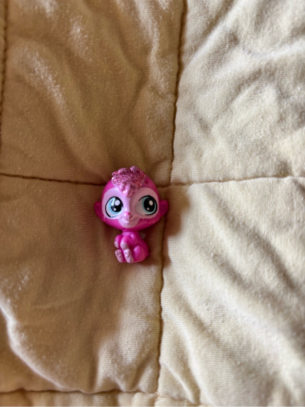 Littlest Pet Shop Pink Glitter Baby Monkey Figure